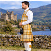 Ailsa Gold Tartan Vest - side view
