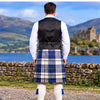 Ailsa Navy Tartan Vest - back view