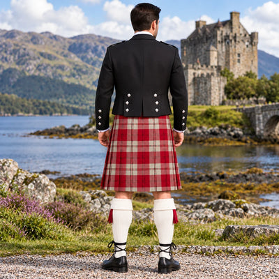 Ailsa Red Tartan Argyll Kilt Outfit - back view