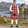 Ailsa Red Tartan Vest - front view
