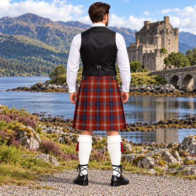 Ainslie Tartan Vest - back view