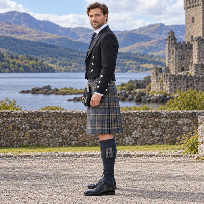 Alchemist Tartan Argyll Kilt Outfit - side view