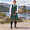 All Ireland Green Tartan Vest - front view