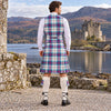 Allendale Dress Blue Tartan Vest - back view