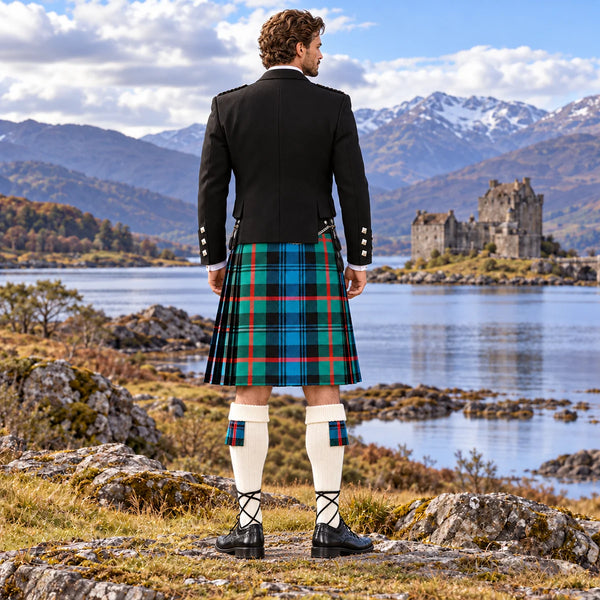 Ancient Murray of Athol Tartan Argyll Kilt Outfit - back view