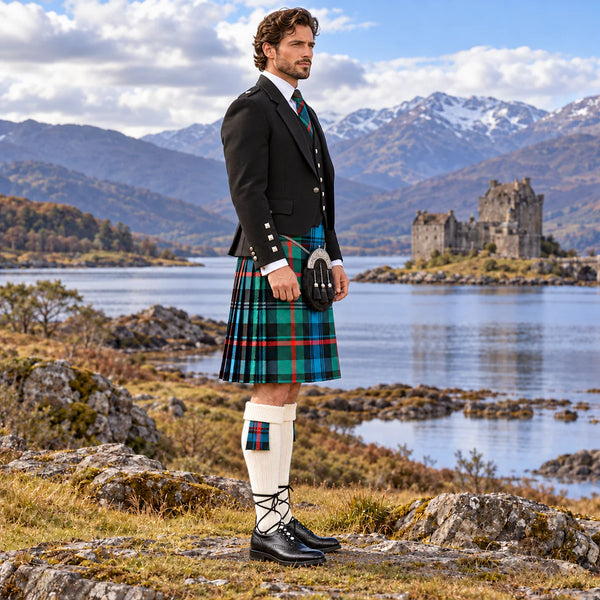 Ancient Murray of Athol Tartan Argyll Kilt Outfit - side view