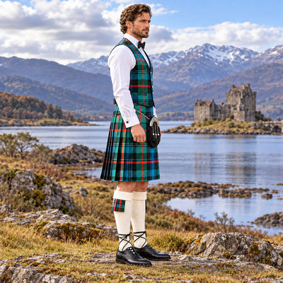 Ancient Murray of Athol Tartan Vest - side view