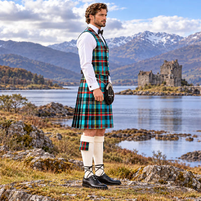 Anderson Modern Tartan Vest - side view