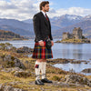 Black Stewart Tartan Argyll Kilt Outfit - side view
