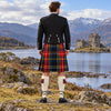 Black Stewart Tartan Prince Charlie Kilt Outfit - back view