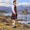 Black Stewart Tartan Vest - side view