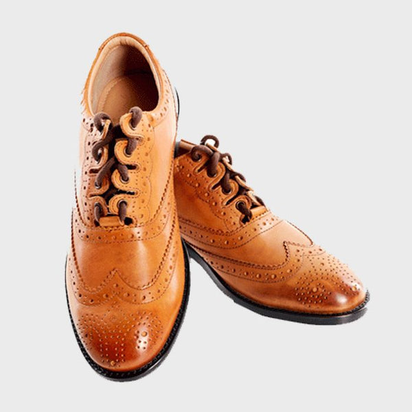 Brown Leather Custom Ghillie Shoes