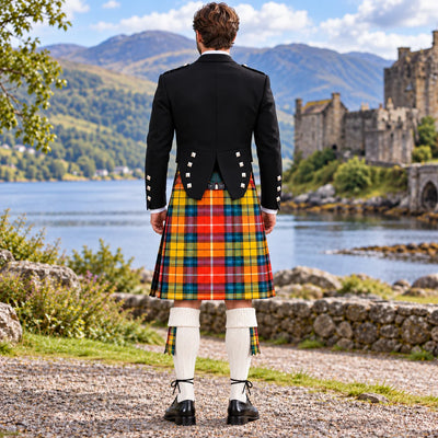Buchanan Antique Tartan Prince Charlie Kilt Outfit - back view