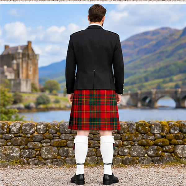 Cameron Modern Tartan Argyll Kilt Outfit - back view