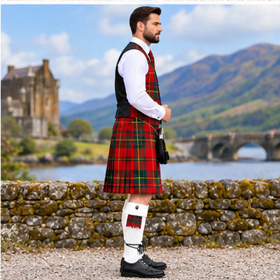 Cameron Modern Tartan Vest - side view