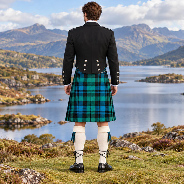 Campbell Ancient Tartan Prince Charlie Kilt Outfit - back view