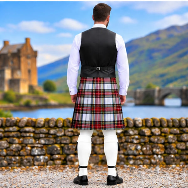 Dress Stewart Tartan Vest - back view