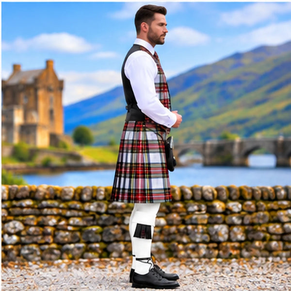 Dress Stewart Tartan Vest - side view
