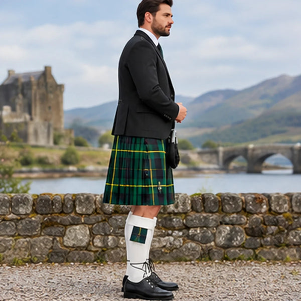 Gordon Modern Tartan Argyll Kilt Outfit - side view