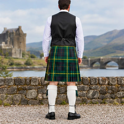 Gordon Modern Tartan Vest - back view