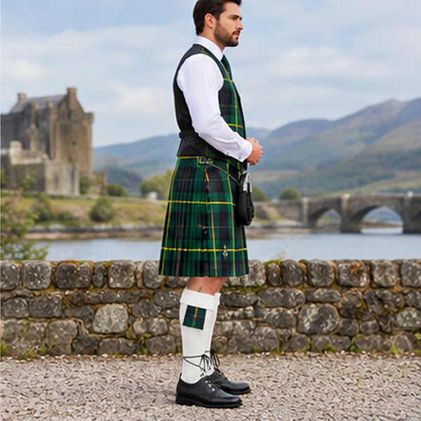 Gordon Modern Tartan Vest - side view