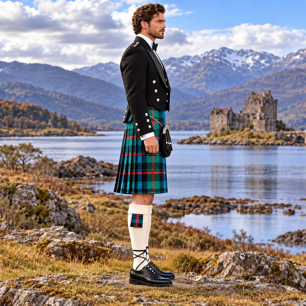 Gunn Modern Tartan Prince Charlie Kilt Outfit - side view