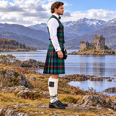 Gunn Modern Tartan Vest - side view
