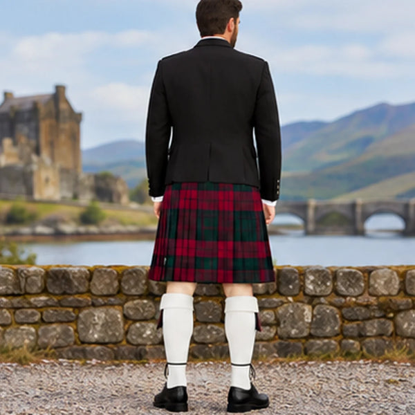 Lindsay Modern Tartan Argyll Kilt Outfit - back view