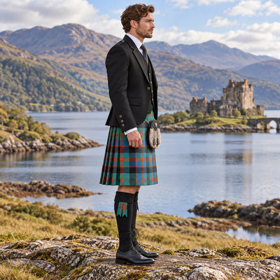 MacDonald Ancient Tartan Argyll Kilt Outfit - side view