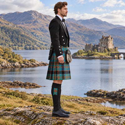 MacDonald Ancient Tartan Prince Charlie Kilt Outfit - side view