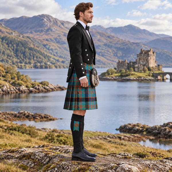 MacDonald Ancient Tartan Prince Charlie Kilt Outfit - side view
