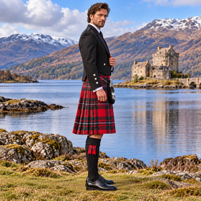 MacGregor Modern Tartan Argyll Kilt Outfit - side view