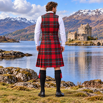 MacGregor Modern Tartan Vest - back view