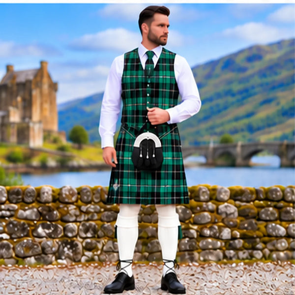 MacLean Hunting Ancient Tartan Vest - front view