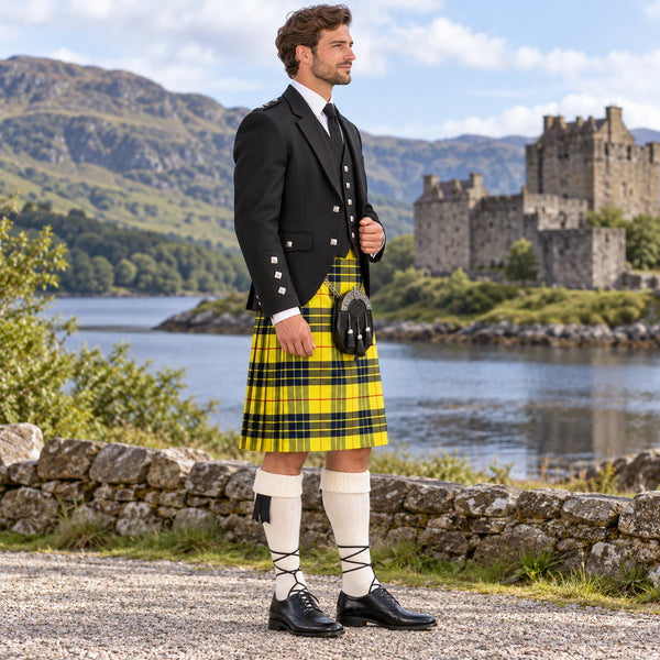 Macleod of Lewis Tartan Argyll Kilt Outfit - side view