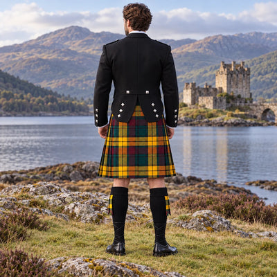MacMillan Old Modern Tartan Prince Charlie Kilt Outfit - back view