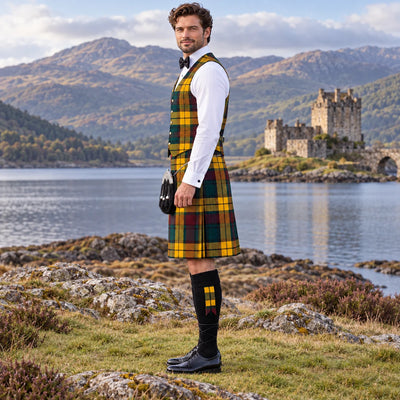 MacMillan Old Modern Tartan Vest - side view