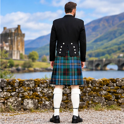 Robertson Hunting Ancient Tartan Prince Charlie Kilt Outfit - back view
