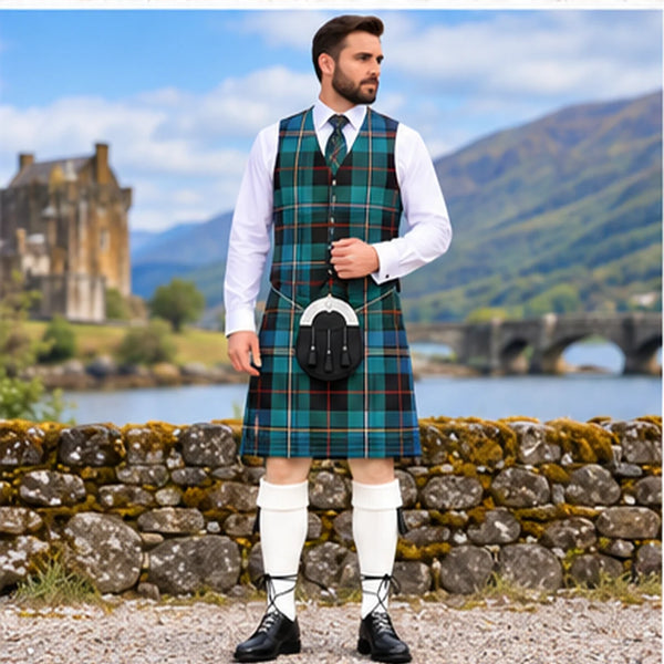 Robertson Hunting Ancient Tartan Vest - front view