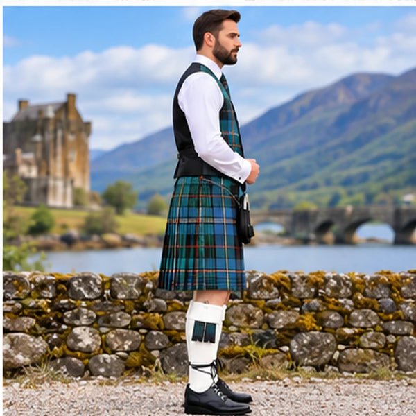 Robertson Hunting Ancient Tartan Vest - side view
