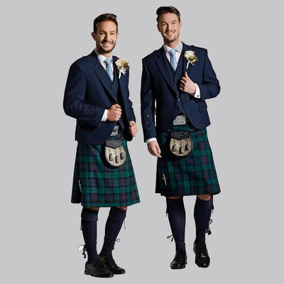 Scottish National Navy Blue Tweed Kilt Outfit - view 4