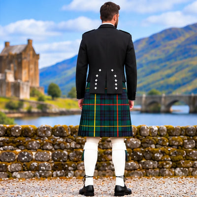 Stewart Hunting Modern Tartan Prince Charlie Kilt Outfit - back view