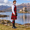 Wallace Modern Tartan Vest - side view