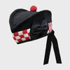 Wool Red &amp; White Glengarry Hat
